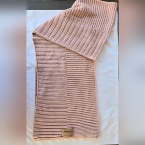 Timberland Ribbed Knit Scarf – Blush Pink – 100% Soft Acrylic – One Size